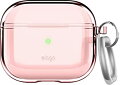 【中古】 elago AirPods 3 対応 ケース クリア 落下防止 カラビナ 付き 耐衝撃 薄型 クリアケース カバー 衝撃 吸収 シンプル スリム ソフ...