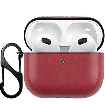 【中古】 AirPods 3 ケース Airpods 3レザーケース エアーポッズ ケース 全面保護 イヤホン ポーチ 可愛い オシャレ 軽量 保護カバー キーチェーン付き Ap