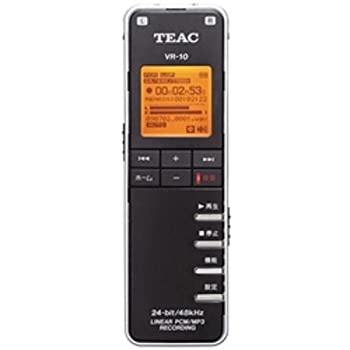 【中古】 TEAC ICレコーダー 24bitリニアPCM対応 ブラック VR-10B