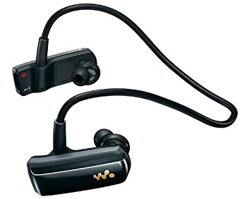 【中古】 SONY ウォークマン Wシリーズ 4GB ヘッドホン一体型 防水タイプ ブラック NWD-W253 B