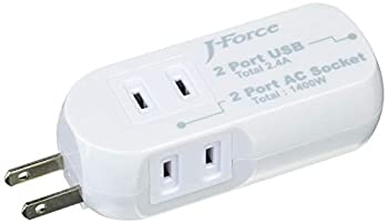 【中古】 J-Force iPhone スマートフォン充電対応 電源タップ 世界平和シリーズ AC2口+USB 2ポート インテリジェントチップ ホワイト JF-PEACE3W