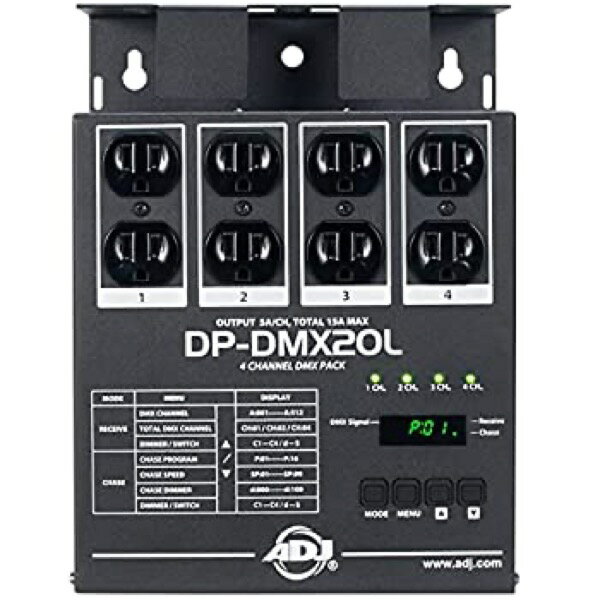 yÁz ADJ Products DP-DMX20L DMX DIMMER PACK 4CHL 20AMP by ADJ Products