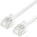 【中古】 タローズ TARO'S モジュラーケーブル 15m 電話線/テレホンコード フラット 6極4芯 ホワイト エコ簡易パッケージ CMJ-F15WH