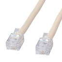 【中古】 サンワサプライ シールド付ツイストモジュラーケーブル アイボリー 5m TEL-ST-5N2