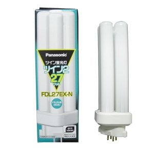 【中古】 パナソニック ケース販売 10個セット コンパクト形蛍光灯 27W ナチュラル色(3波長形昼白色) ツイン蛍光灯 ツイン2(4本束状ブリッジ) FDL27EX-N_s