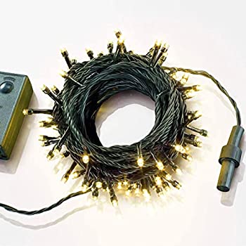 【中古】 イルミネーション ライト LED 100球 ストレートタイプ 10m メモリー 機能 内蔵 コントローラー 付 カラー シャンパン ゴールド 10連結 可能タ