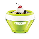 【中古】 Zoku アイスクリームメーカー コンパクト メイク&サービングボウル ステンレススチール フリーザーコア ソフトサーブ 冷凍ヨーグルト アイスク