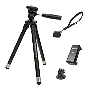 【中古】 Fotopro スマホ三脚 FZ-158+ ブラック スマホホルダー & アクションカメラアダプタ セット リ..