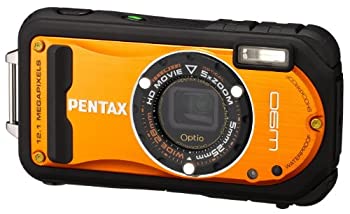 【中古】 PENTAX 防水デジタルカメラ Optio W90 シャイニーオレンジ OPTIOW90SO