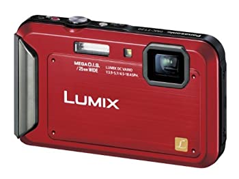 【中古】 パナソニック デジタルカメラ ルミックス 防水モデル シャイニーレッド DMC-FT20-R