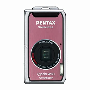 【中古】 PENTAX デジタルカメラ OPTIO (オプティオ) W60 コーラルピンク 1000万画素 光学5倍ズーム OPTIOW60P