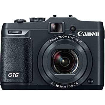 【中古】 Canon キャノン PowerShot G16 12.1 MP CMOS デジタルカメラ 光学5倍ズームと1080p フルHDビデオ Wi-Fi対応