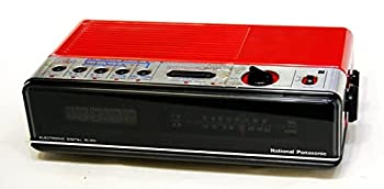 【中古】 National ナショナル 松下電器産業 RC-200 レッド FM AM 2バンド電子式デジタル時計付きラジオ ビンテージ ヴィンテージ レトロ アンティーク