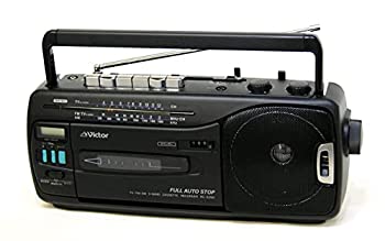 【中古】 Victor ビクター JVC RC-S250 ブラック FM AMラジオカセットレコーダー ビンテージ ヴィンテージ レトロ アンティーク
