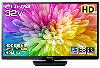 【中古】 フナイ 32V型 液晶テレビ ハイビジョン ダブルチューナー 外付けHDD対応 裏番組録画可能 FL-32H1010 地上 BS 110度CSデジタル