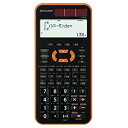 【中古】 SHARP シャープ スタンダード関数電卓 ピタゴラス 384関数 オレンジ系 EL-509J-DX