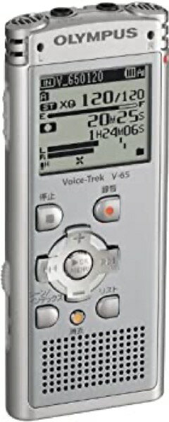 【中古】 OLYMPUS オリンパス ICレコーダー 2GB Voice-Trek MP3/WMA SLV ライトシルバー V-65