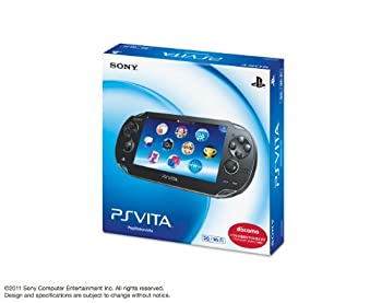布玩具 - 【中古】 PlayStation Vita (プレイステーション ヴィータ) 3G/Wi‐Fiモデル クリスタル・ブラック (初回限定版) PCH-1100 AA01