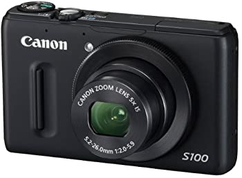 【中古】 Canon キャノン デジタルカメラ PowerShot S100 ブラック PSS100 (BK) 1210万画素 広角24mm 光学5倍ズーム