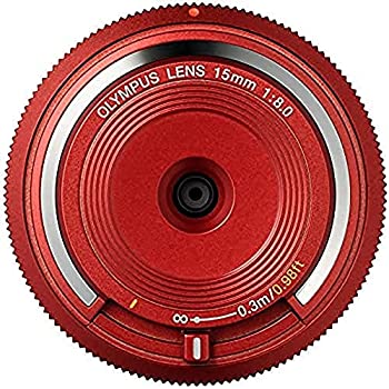 【中古】 OLYMPUS オリンパス ボディキャップレンズ マイクロフォーサーズ用 レッド BCL-1580 RED