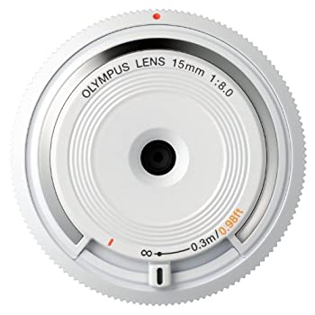 【中古】 OLYMPUS オリンパス ボディキャップレンズ マイクロフォーサーズ用 ホワイト BCL-1580 WHT
