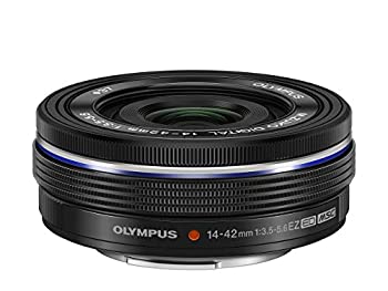 【中古】 OLYMPUS オリンパス 電動式パンケーキズームレンズ M.ZUIKO DIGITAL ED 14-42mm F3.5-5.6 EZ BLK