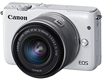 【中古】 Canon キャノン ミラーレス一眼カメラ EOS M10 レンズキット EOSM10WH-1545ISSTMLK
