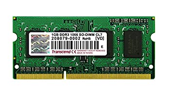 yÁz Transcend m[gPCp PC3-8500 DDR3 1066 1GB 1.5V 204pin SO-DIMM TS128MSK64V1U