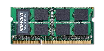 【中古】 BUFFALO バッファロー PC3-10600 (DDR3-1333) 対応 204Pin用 DDR3 SDRAM S.O.DIMM4GB D3N1333-4G