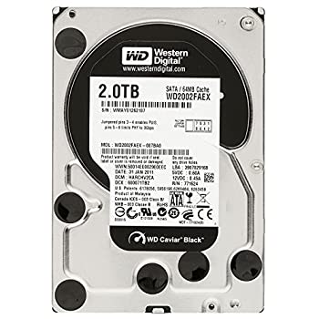 【中古】 Western Digital WD2002FAEX 2TB 7200rpm SerialATA 6Gb/s 64MB 3.5インチ内蔵HDD [PC]