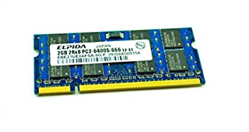 【中古】 ELPIDAノートPCメモリ 2GB DDR2 PC2-6400S SO-DIMM EBE21UE8AFSA-8G-F