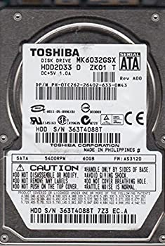 š mk6032gsx as312d hdd2d33?D zk01?T TOSHIBA 60?GBϡɥɥ饤IDE 2.5