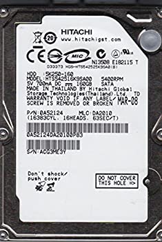 【中古】 hts542516 K9sa00 PN 0 a52124 MLC da2010 Hitachi 160 GB SATA 2.5ハードドライブ