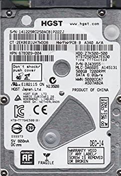 【中古】 hts725050?a7e630 PN 0j43955 MLC da6605 Hitachi 500?GB SATA 2.5ハードドライブ