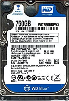 【中古】 Western Digital wd7500bpvx-00fa7t0?750?GB DCM ehot2hn