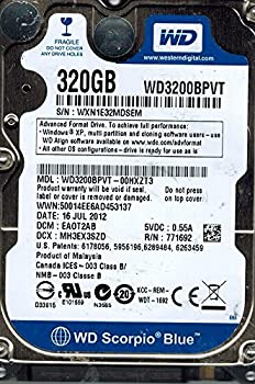 【中古】 Western Digital wd3200bpvt-00hxzt3?320?GB DCM ea0t2ab
