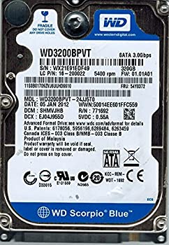 yÁz Western Digital wd3200bpvt-24jj5t0?320?GB DCM shmvjhb