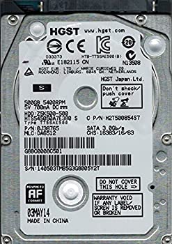 【中古】 hts545050?a7e380?MLC da6512?P/N 0j38765?500?GB HGST