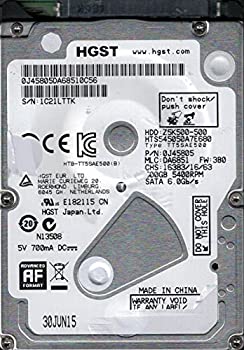 【中古】 hts545050?a7e680?P/N 0j45805?MLC da6851?HGST 500?GB