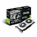 【中古】 ASUS NVIDIA GeForce GTX1050Tiビデオカード オーバークロック メモリ4GB DUAL-GTX1050TI-4G