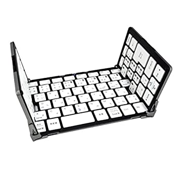 【中古】 MOBO 折りたたみ型 Bluetooth 日本語配列 キーボード【 ブラック 】専用ケース兼スタンド付き MOBO Keyboard AM-KTF83J-GB
