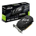 【中古】 ASUS NVIDIA GeForce GTX 1050 PH-GTX1050TI-4G 4 GB GDDR5 128ビットメモリHDMI / DP/DVI PCI Express 3グラフィックカード - ブラック