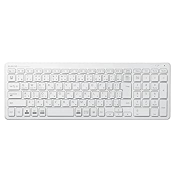 【中古】 エレコム キーボード Bluetooth パンタグラフ コンパクトキーボード Windows・Mac・iOS・Android対応 ホワイト TK-FBP101WH