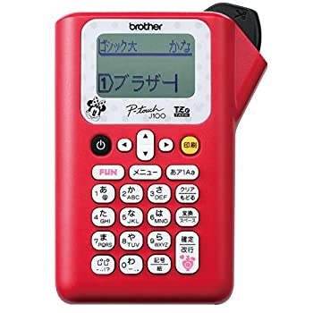 【中古】 brother ブラザー ラベルライター P-touch J100 ミニーレッド PT-J100MR