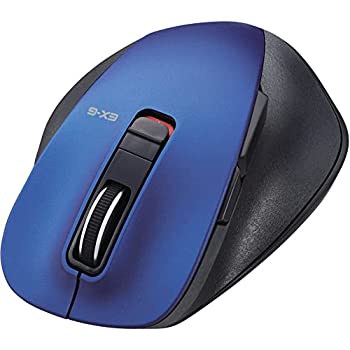 【中古】 エレコム マウス Bluetooth Mサイズ 5ボタン (戻る・進むボタン) BlueLED 握りの極み ブルー M-XGM10BBBU