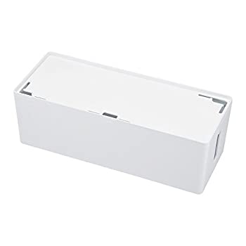 【中古】 サンワサプライ ケーブル&タップ収納ボックス Lサイズ ホワイト CB-BOXP3WN2