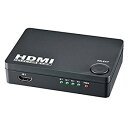 【中古】 HDMIセレクター 4ポート 黒 品番 05-0577 AV-S04S-K(2)