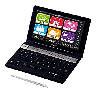 【中古】 SHARP シャープ カラー電子辞書Brain 生活総合モデル ブラック系 PW-SA2-B