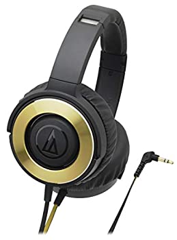 【中古】 audio technica オーディオテクニカ SOLID BASS ポータブルヘッドホン 重低音 ブラックゴールド ATH-WS550 BGD