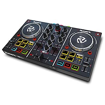 【中古】 Numark DJコントローラー ポータブル LEDライト 初心者向け Serato DJ Lite 2チャンネル ストリーミング 配信 Party Mix